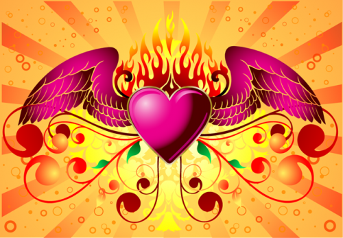 Corazones con alas